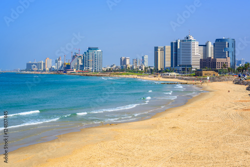Modern skyline of Tel Aviv city, Israel