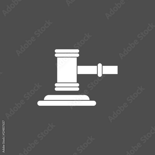 Icono de martillo de un juez. Símbolo de la justicia