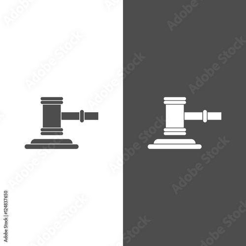 Icono de martillo de un juez. Símbolo de la justicia