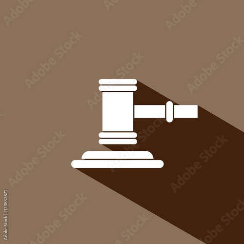 Icono de martillo de un juez. Símbolo de la justicia