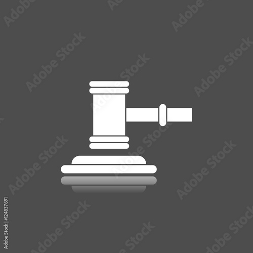 Icono de martillo de un juez. Símbolo de la justicia