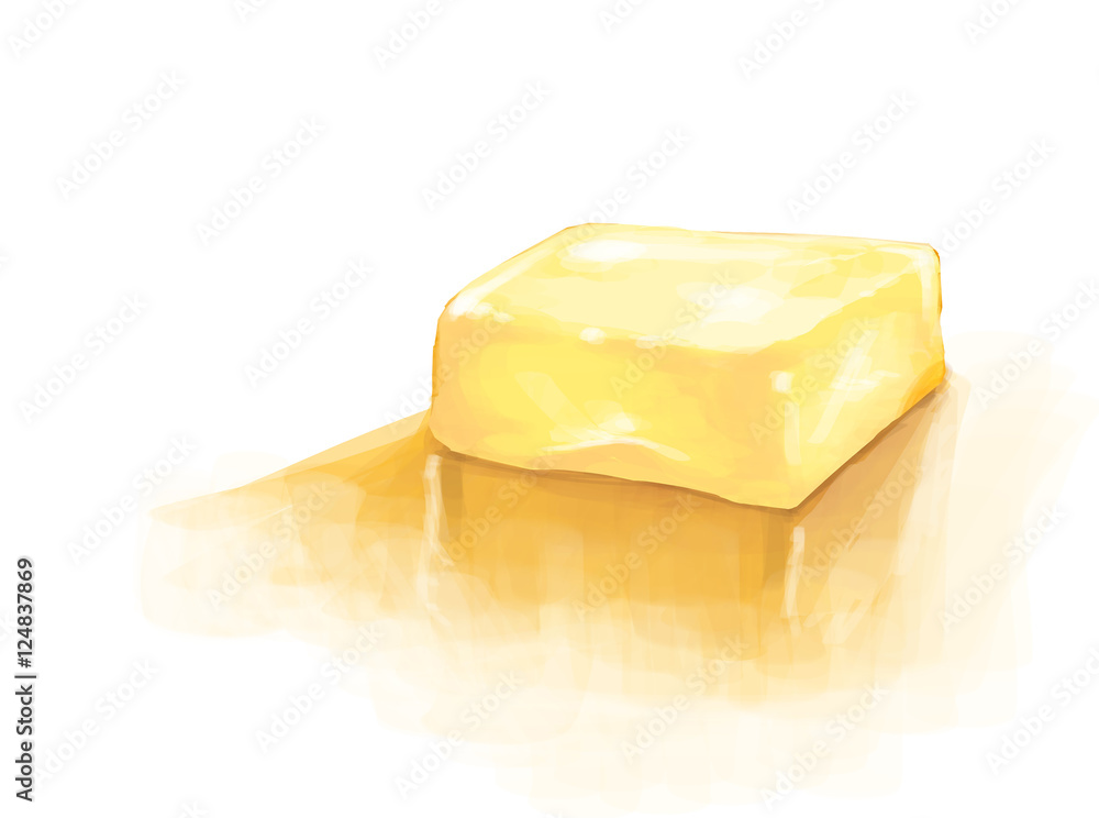 realistic soft yellow butter bar digital painting illustration realistic soft yellow butter bar digital painting illustration