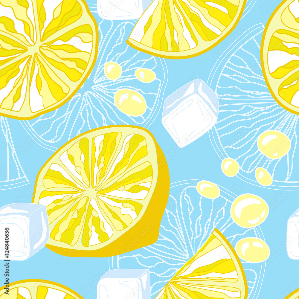 Seamless texture of lemonade.