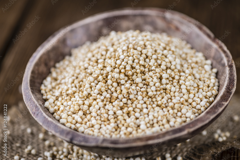 Puffed Quinoa (selective focus; close-up shot) Puffed Quinoa (selective focus; close-up shot)