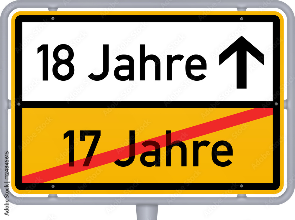 Fototapeta premium 18 Jahre Geburtstag - Jubiläum