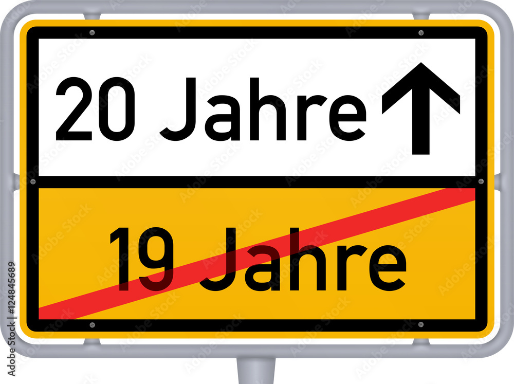 20 Jahre Geburtstag Jubiläum StockIllustration Adobe Stock