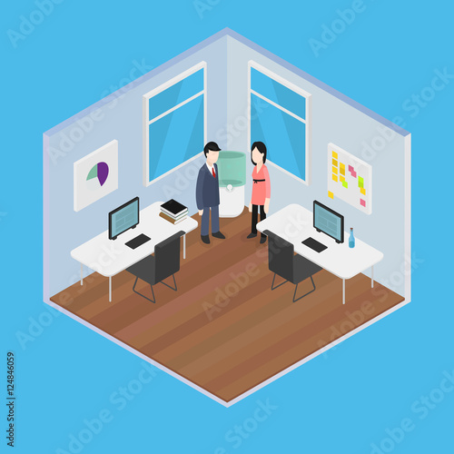 Vector Isometric Office