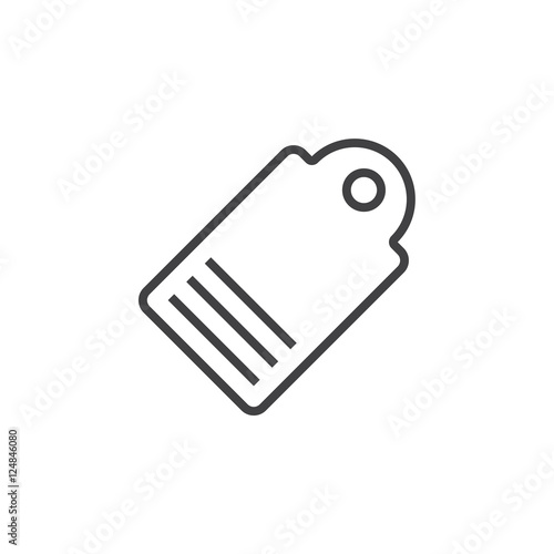 Price tag line icon, outline vector sign, linear pictogram isolated on white. logo illustration