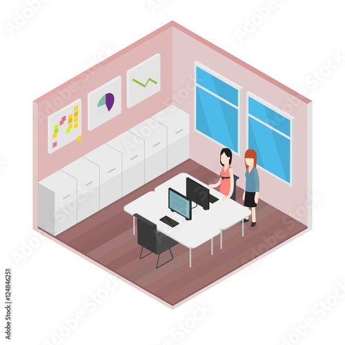 Vector Isometric Office