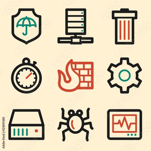 Internet security web icons