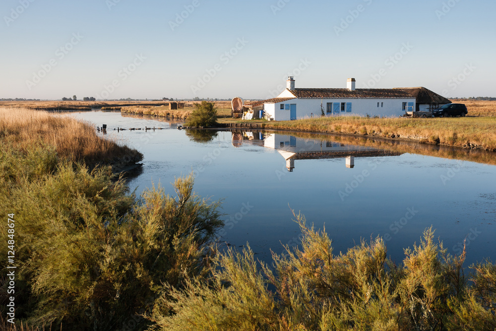 Obraz premium Paysage du marais breton de Beauvoir sur-mer en Vendée