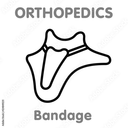 Vector line icon orthopedic bandage