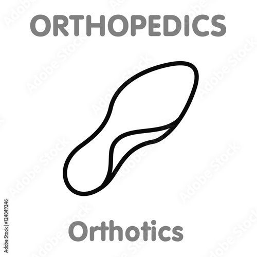 Vector line icon orthopedic orthotics