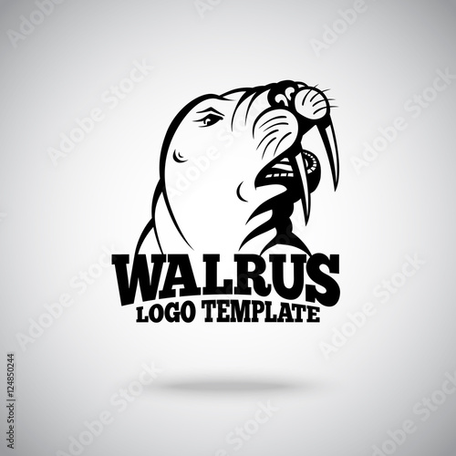 Vector Walrus logo template for sport teams, business etc