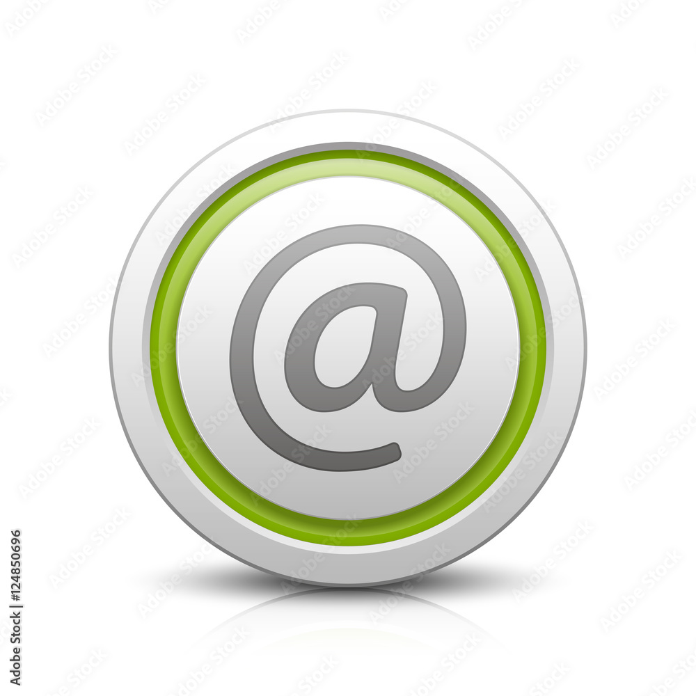 Email – Light gray button with reflection & light green Email – Light gray button with reflection & light green