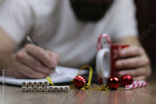 christmas letter man smile