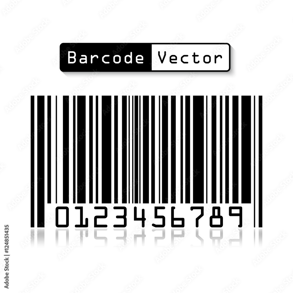 Bar code vector on white background .