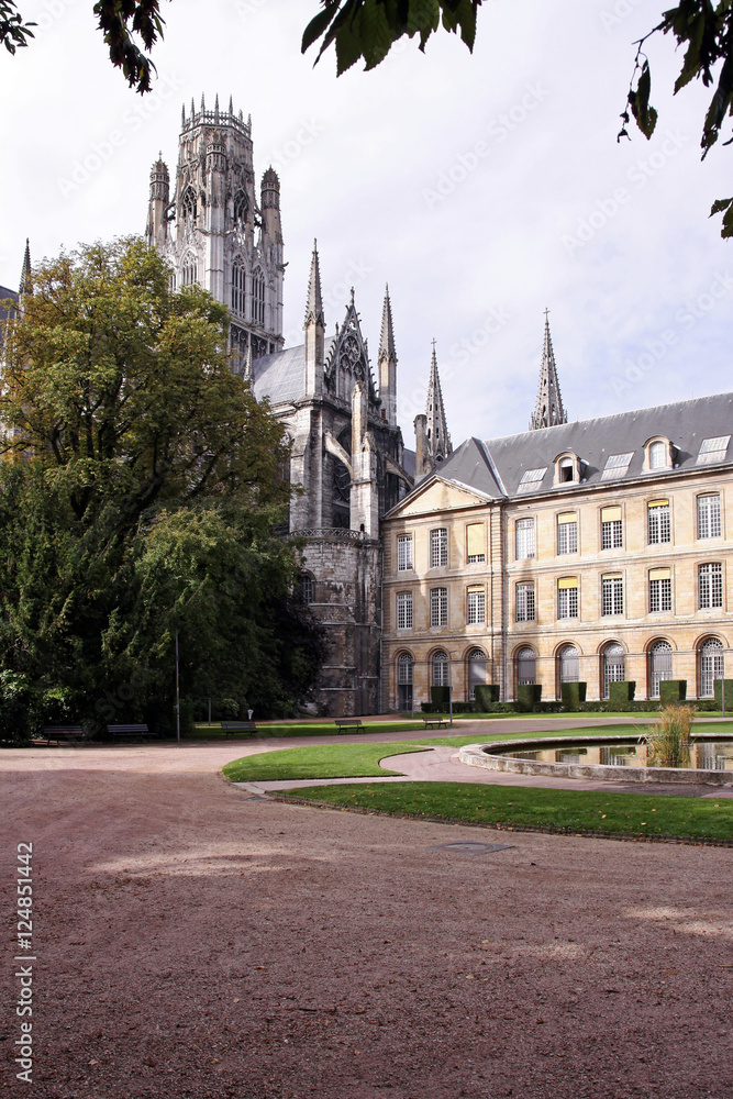 town hall and st ouen, rouen