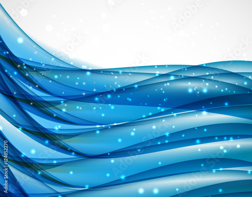 Abstract Colored Wave Background. Vector Illustration