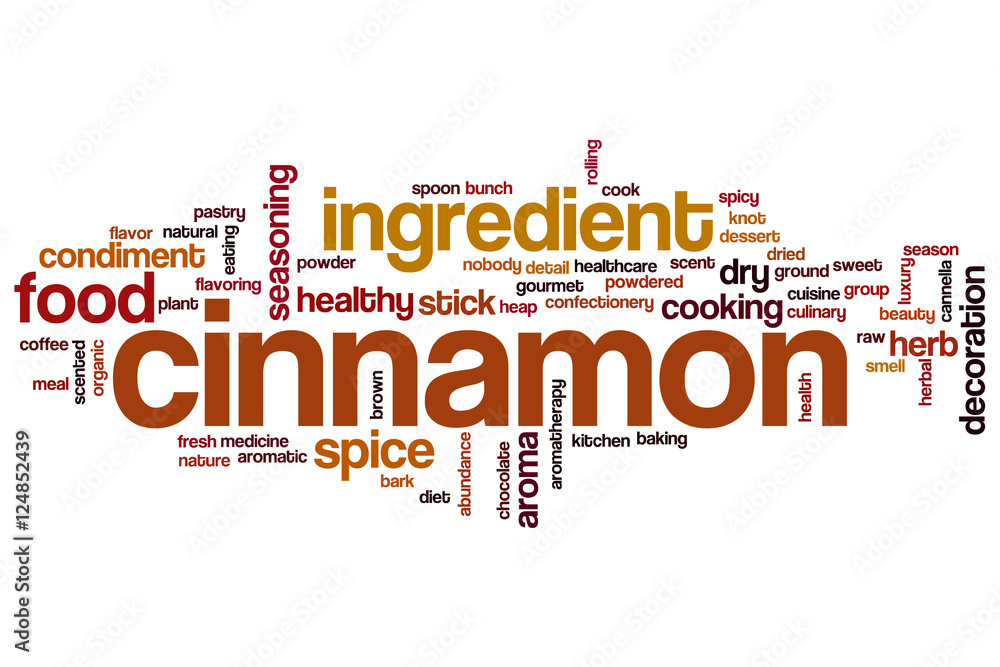 Cinnamon word cloud