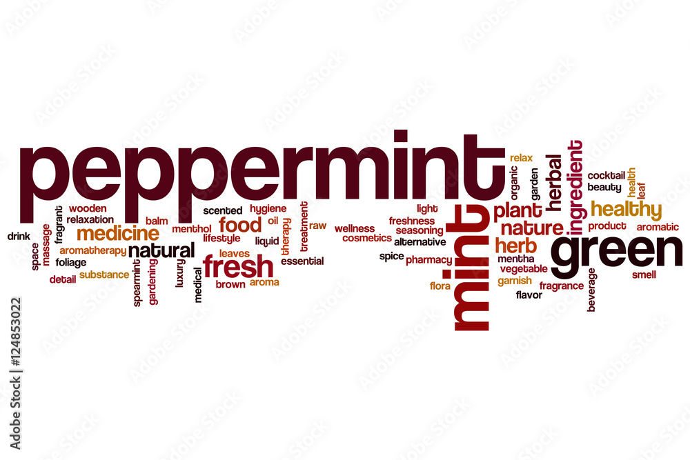 Peppermint word cloud