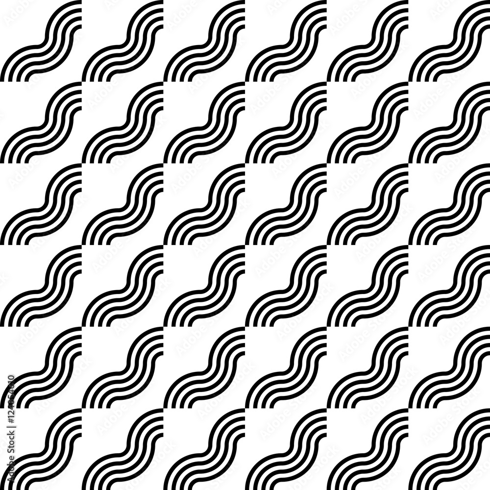 Seamless Wave and Stripe Pattern Seamless Wave and Stripe Pattern