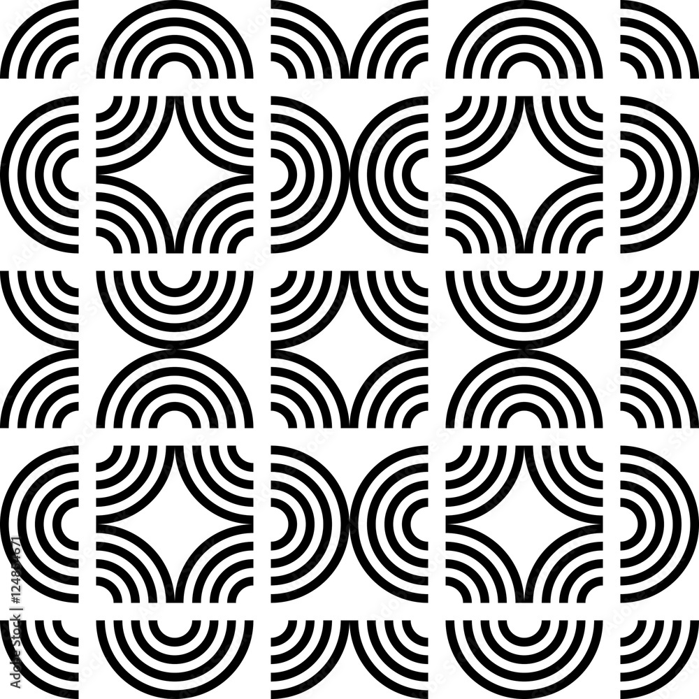 Seamless Curved Shape Pattern Seamless Curved Shape Pattern