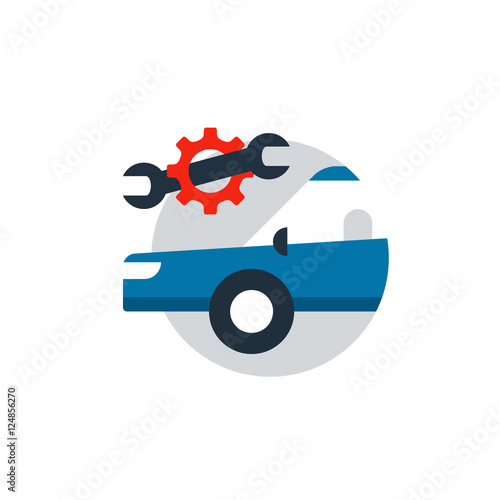 Auto car repair services, diagnostic concept, insurance policy, mechanic works
