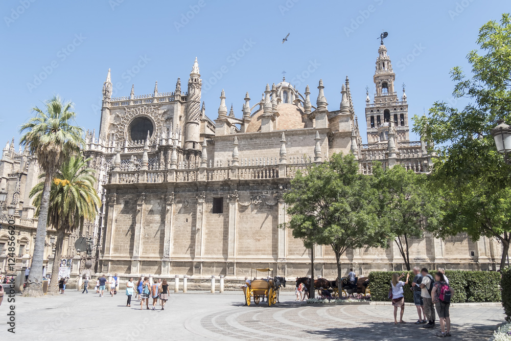 The Cathedral of Saint Mary of the See (Seville Cathedral) in Se