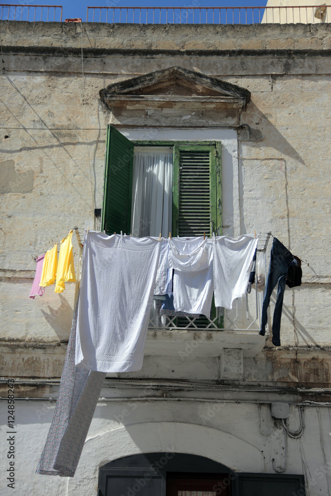 laundry hanging from balcony laundry hanging from balcony