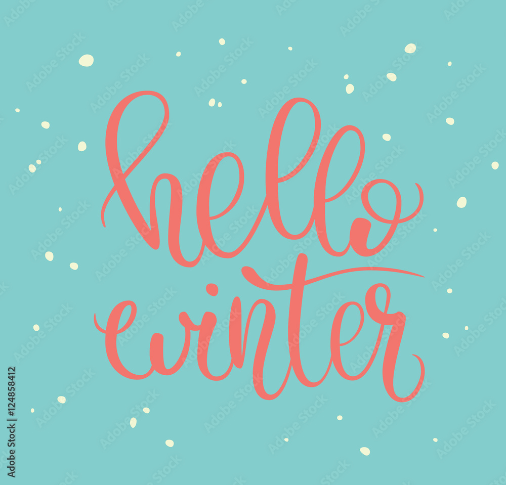 Hello winter lettering Hello winter lettering