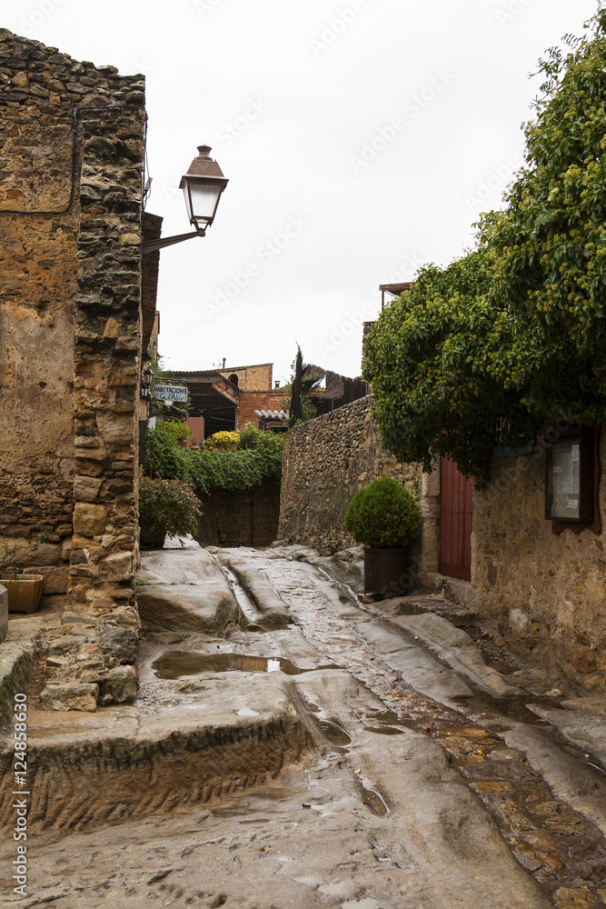 Picturesque village of Peratallada in the heart of Costa Brava, Catalonia, Spain.