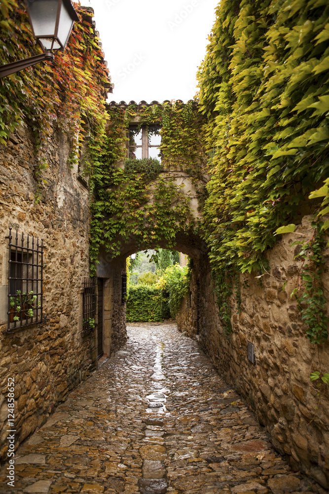 Picturesque village of Peratallada in the heart of Costa Brava, Catalonia, Spain