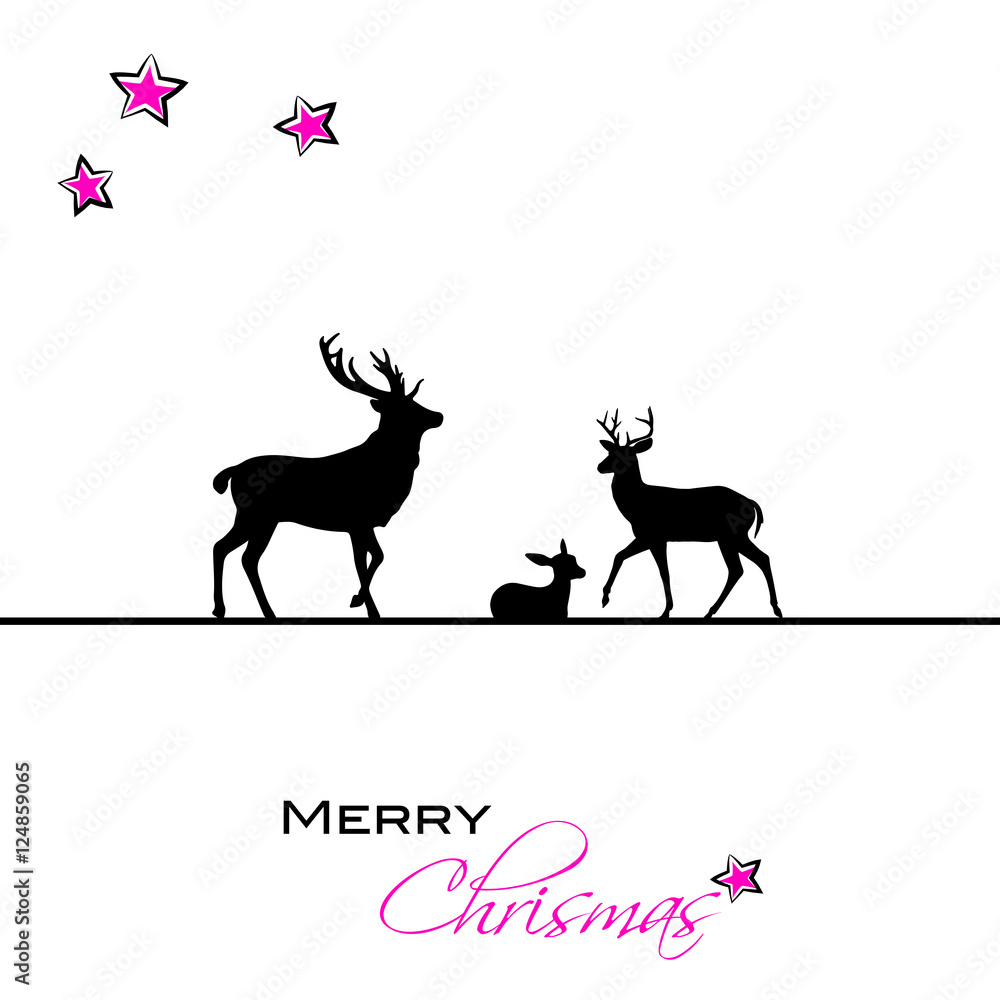Merry Christmas - Hirschfamilie Merry Christmas - Hirschfamilie