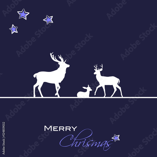 Merry Christmas - Hirschfamilie