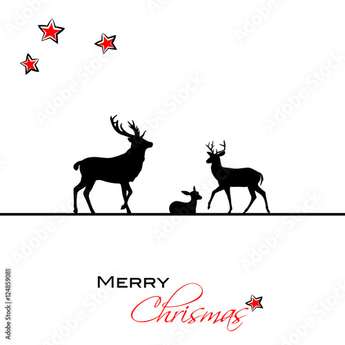 Merry Christmas - Hirschfamilie