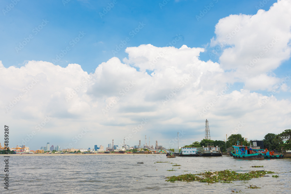 Landscape Chao Phraya River Bangkok Thailand