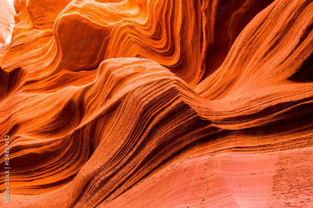 Obraz premium Stone wave pattern of Lower antelope canyon in Page Arizona USA