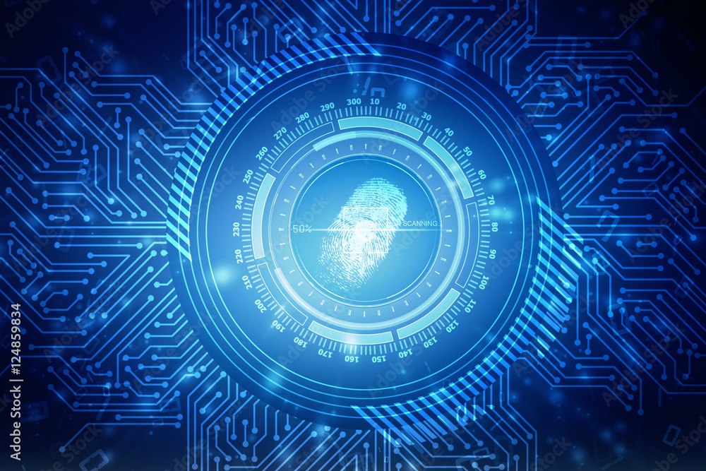 Fingerprint Scanning Technology Concept Illustration Fingerprint Scanning Technology Concept Illustration