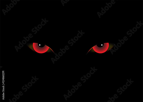 Demon eyes red color vector