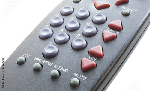 Isolated television remote control photo