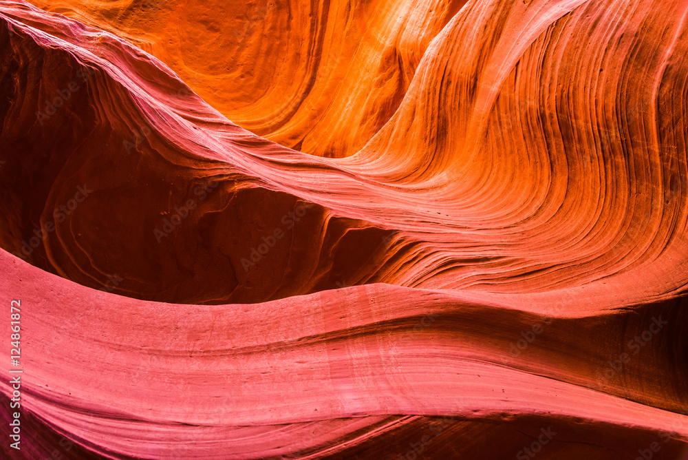Stone wave pattern of Lower antelope canyon in Page Arizona USA