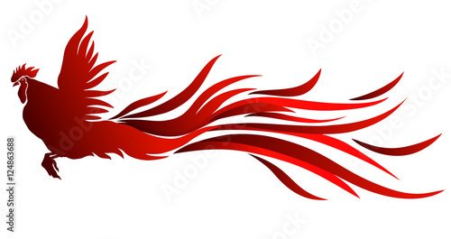 red rooster symbol of 2017 year