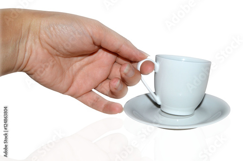 hand with cup of coffee