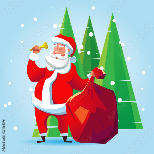 Santa Claus with a bag