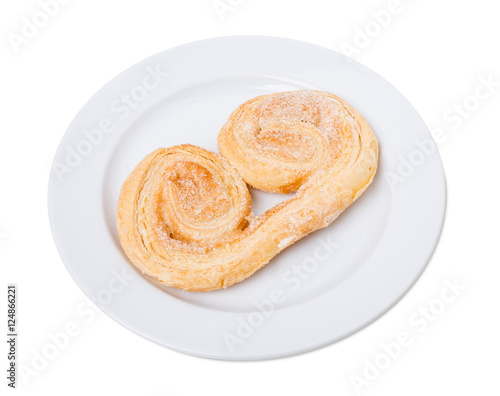 Rolled puff biscuit with sugar.