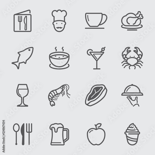 Restaurant line icon