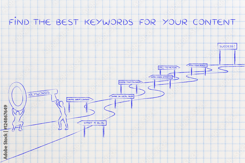 keywords to reach success, men with key on intricate path keywords to reach success, men with key on intricate path