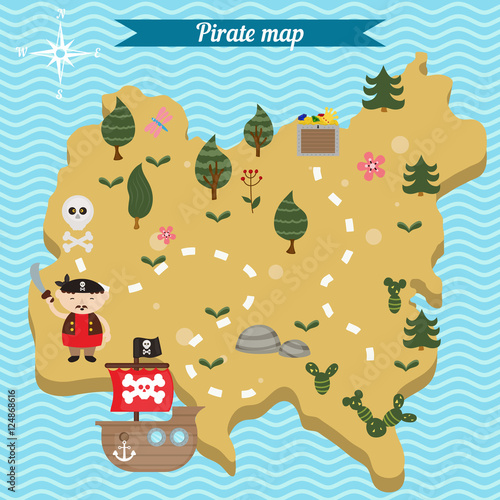 Treasure map theme.