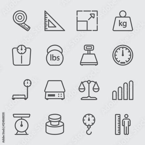 Scale unit line icon